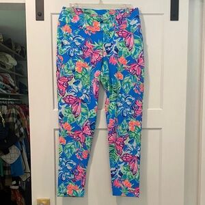 Lilly Pulitzer Kids Leggings in Blue and Pink Floral